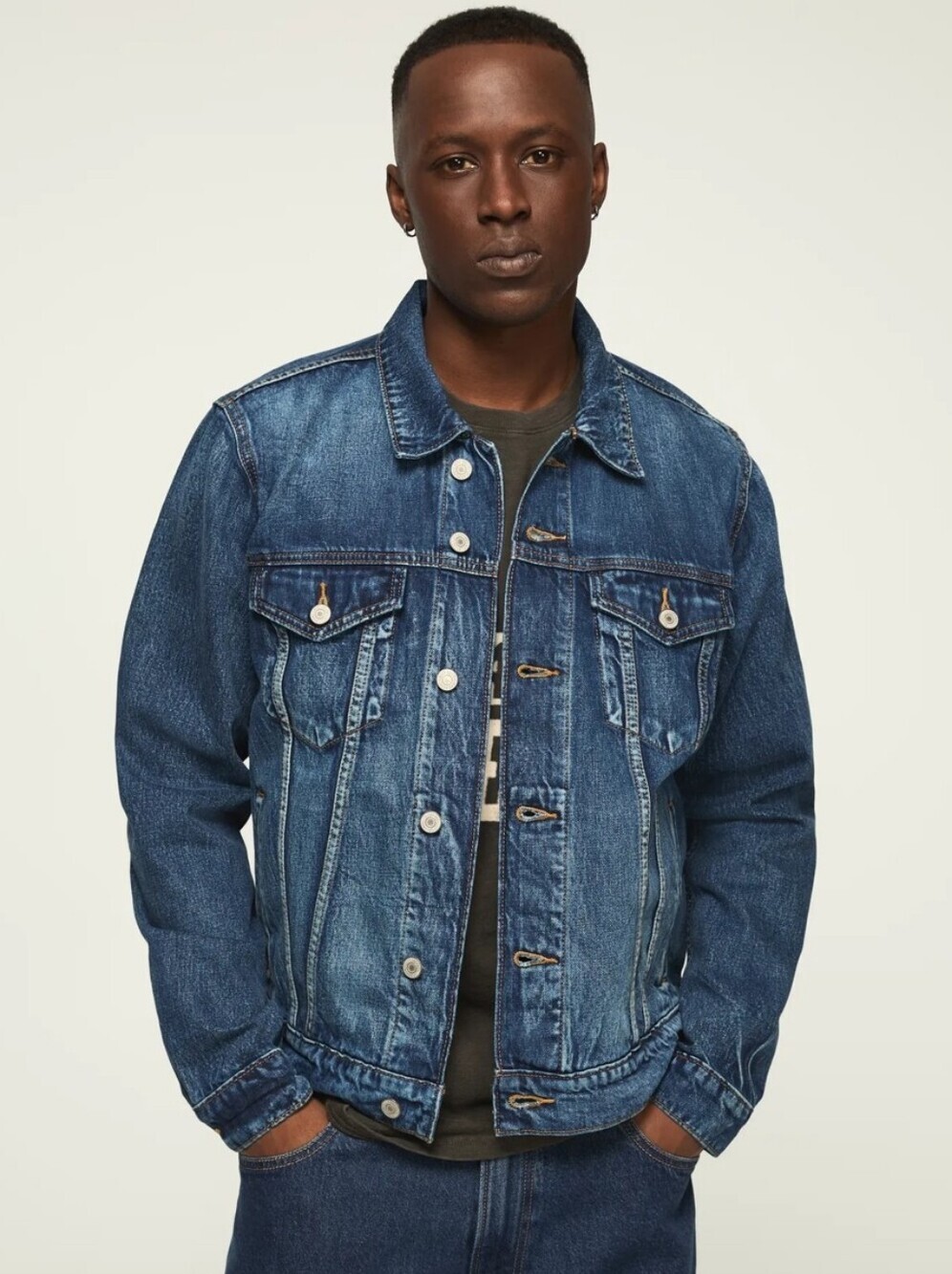 Lucky Brand denim trucker jacket, Color Altavista Size S